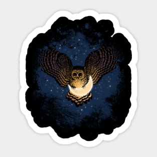 Owl Catch the moon Sticker